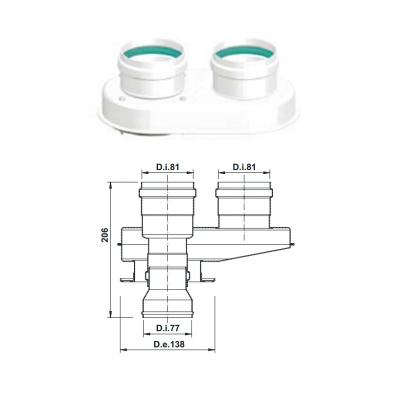Адаптер для котла FONDITAL ITACA любой мощности, комплект (ADAPTitaca) Адаптер для котла FONDITAL ITACA любой мощности, комплект (ADAPTitaca)